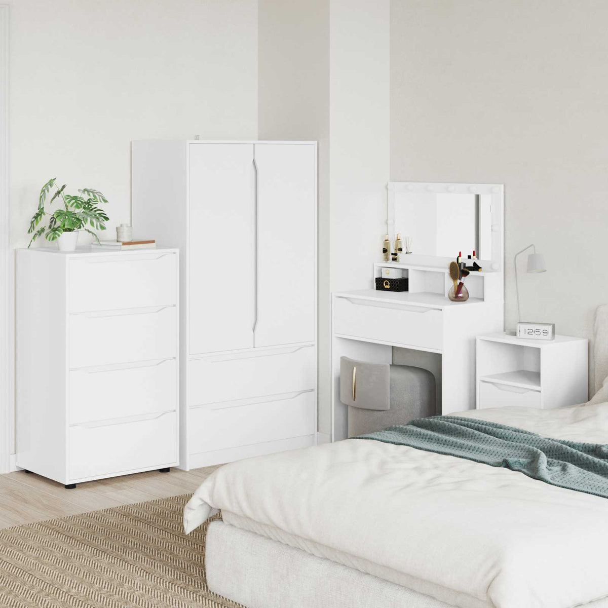 Storage Cabinets 60 x 48 x 105 cm Engineered Wood White