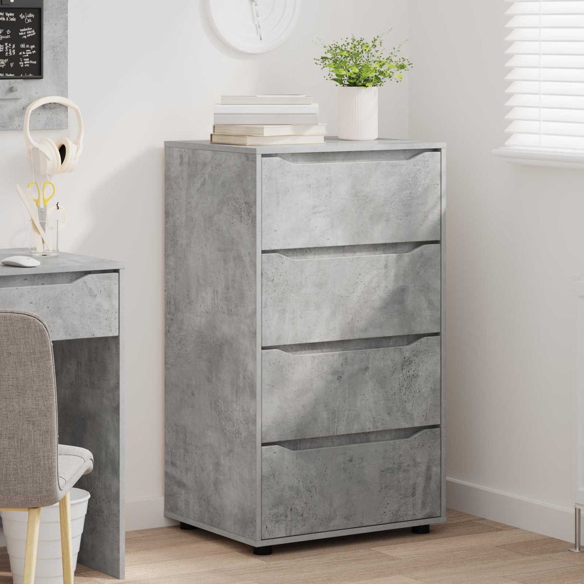 Storage Cabinets 60 x 48 x 105 cm Engineered Wood Concrete Grey