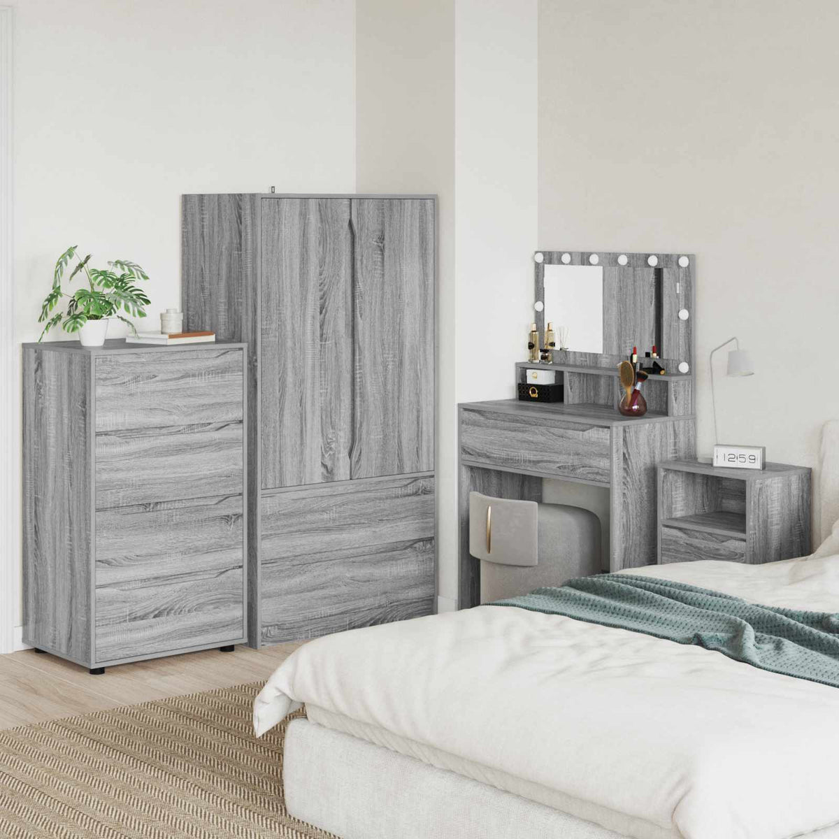 Storage Cabinets 60 x 48 x 105 cm Engineered Wood Grey Sonoma