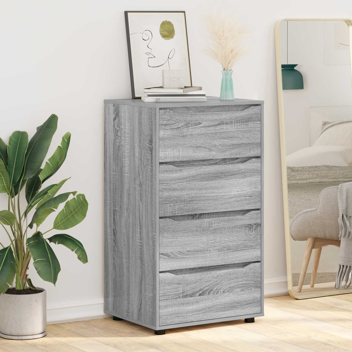 Storage Cabinets 60 x 48 x 105 cm Engineered Wood Grey Sonoma