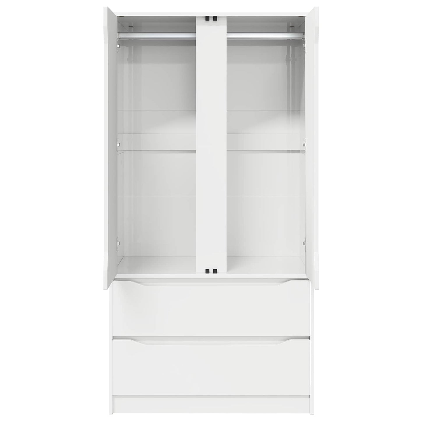 Wardrobe with Drawer White 79.5 x 49 x 156 cm Engineered Wood