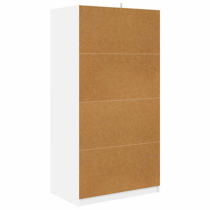 Wardrobe with Drawer White 79.5 x 49 x 156 cm Engineered Wood