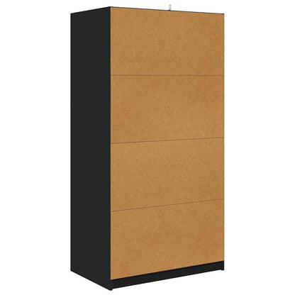 Wardrobe with Drawer Black 79.5 x 49 x 156 cm Engineered Wood