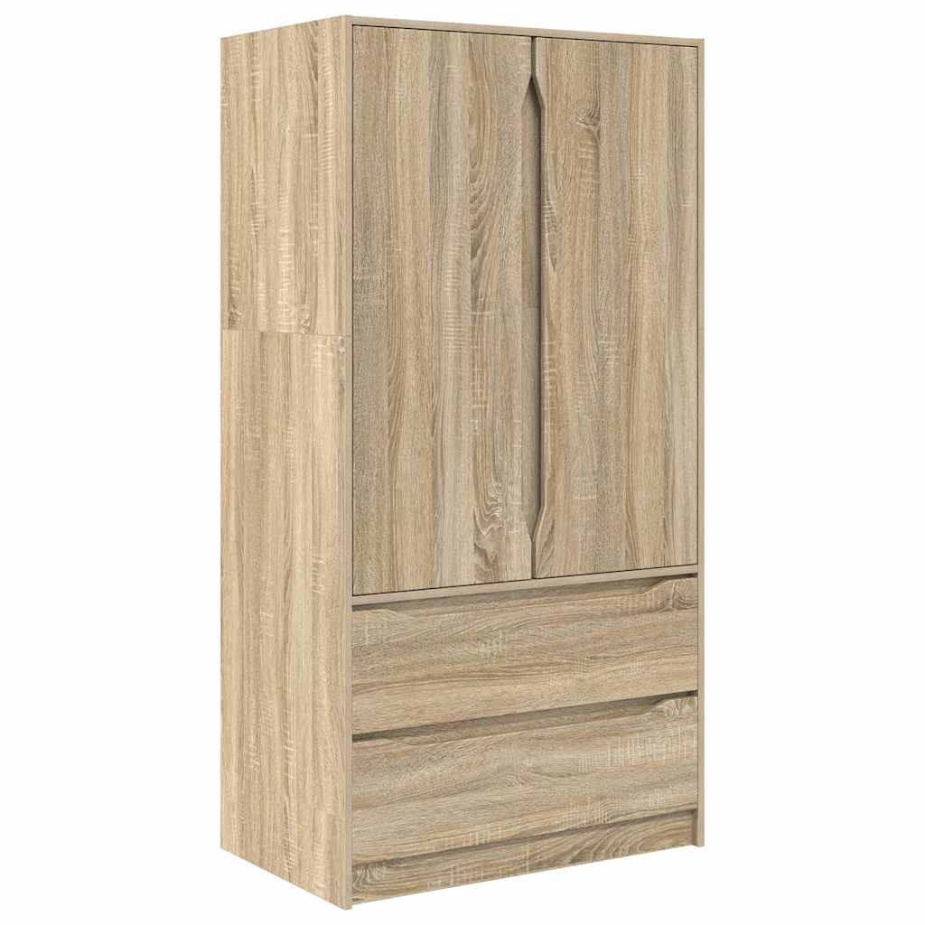 Wardrobe Manual Sonoma Oak 79.5 x 49 x 156 cm Engineered Wood