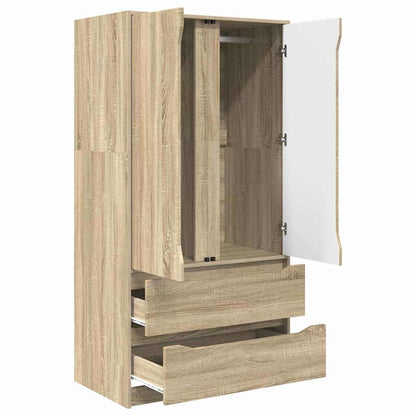 Wardrobe Manual Sonoma Oak 79.5 x 49 x 156 cm Engineered Wood