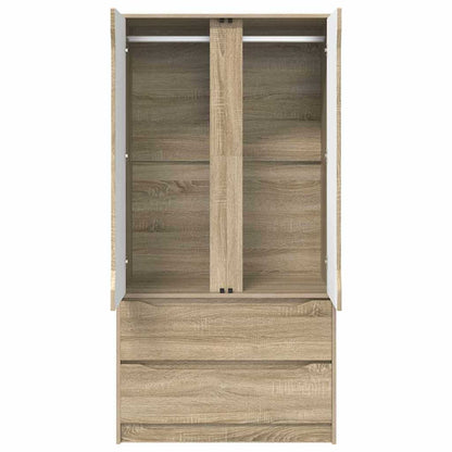 Wardrobe Manual Sonoma Oak 79.5 x 49 x 156 cm Engineered Wood