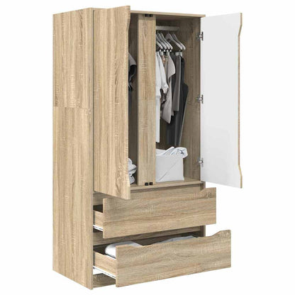 Wardrobe Manual Sonoma Oak 79.5 x 49 x 156 cm Engineered Wood