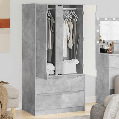 Wardrobe Concrete Grey 79.5 x 49 x 156 cm Engineered Wood