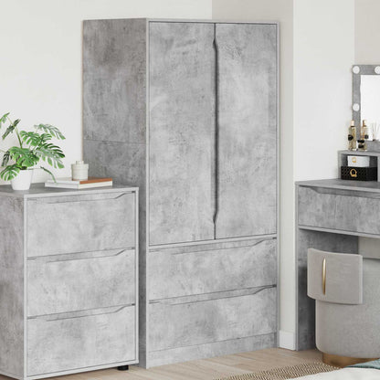Wardrobe Concrete Grey 79.5 x 49 x 156 cm Engineered Wood