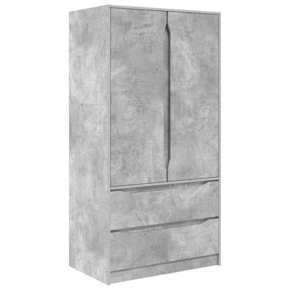 Wardrobe Concrete Grey 79.5 x 49 x 156 cm Engineered Wood