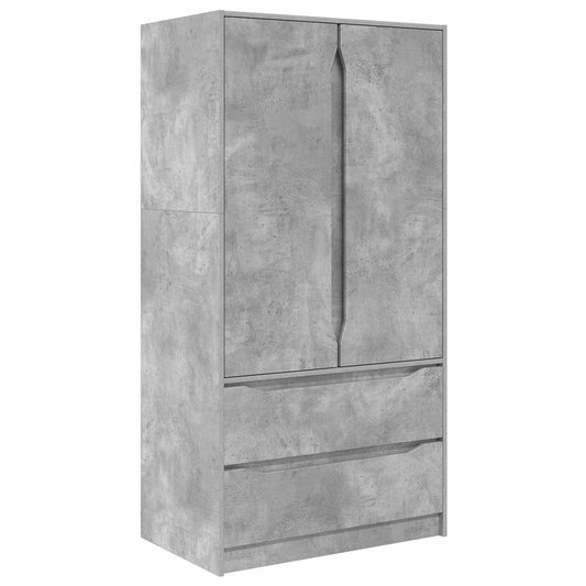 Wardrobe Concrete Grey 79.5 x 49 x 156 cm Engineered Wood