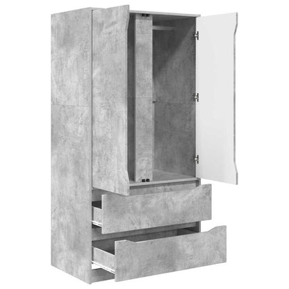 Wardrobe Concrete Grey 79.5 x 49 x 156 cm Engineered Wood
