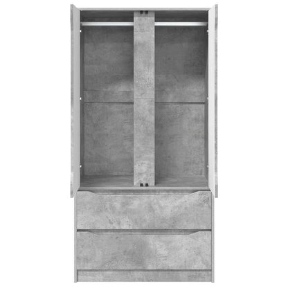 Wardrobe Concrete Grey 79.5 x 49 x 156 cm Engineered Wood