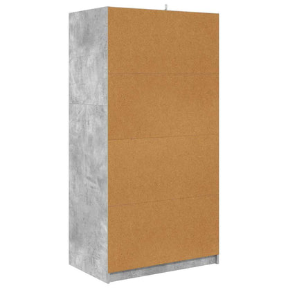 Wardrobe Concrete Grey 79.5 x 49 x 156 cm Engineered Wood