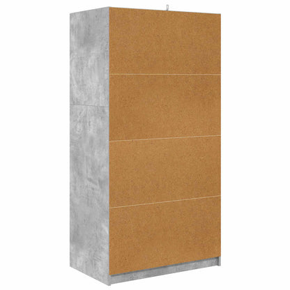 Wardrobe Concrete Grey 79.5 x 49 x 156 cm Engineered Wood