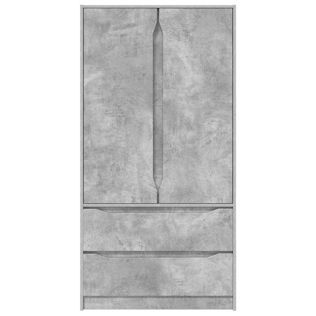 Wardrobe Concrete Grey 79.5 x 49 x 156 cm Engineered Wood
