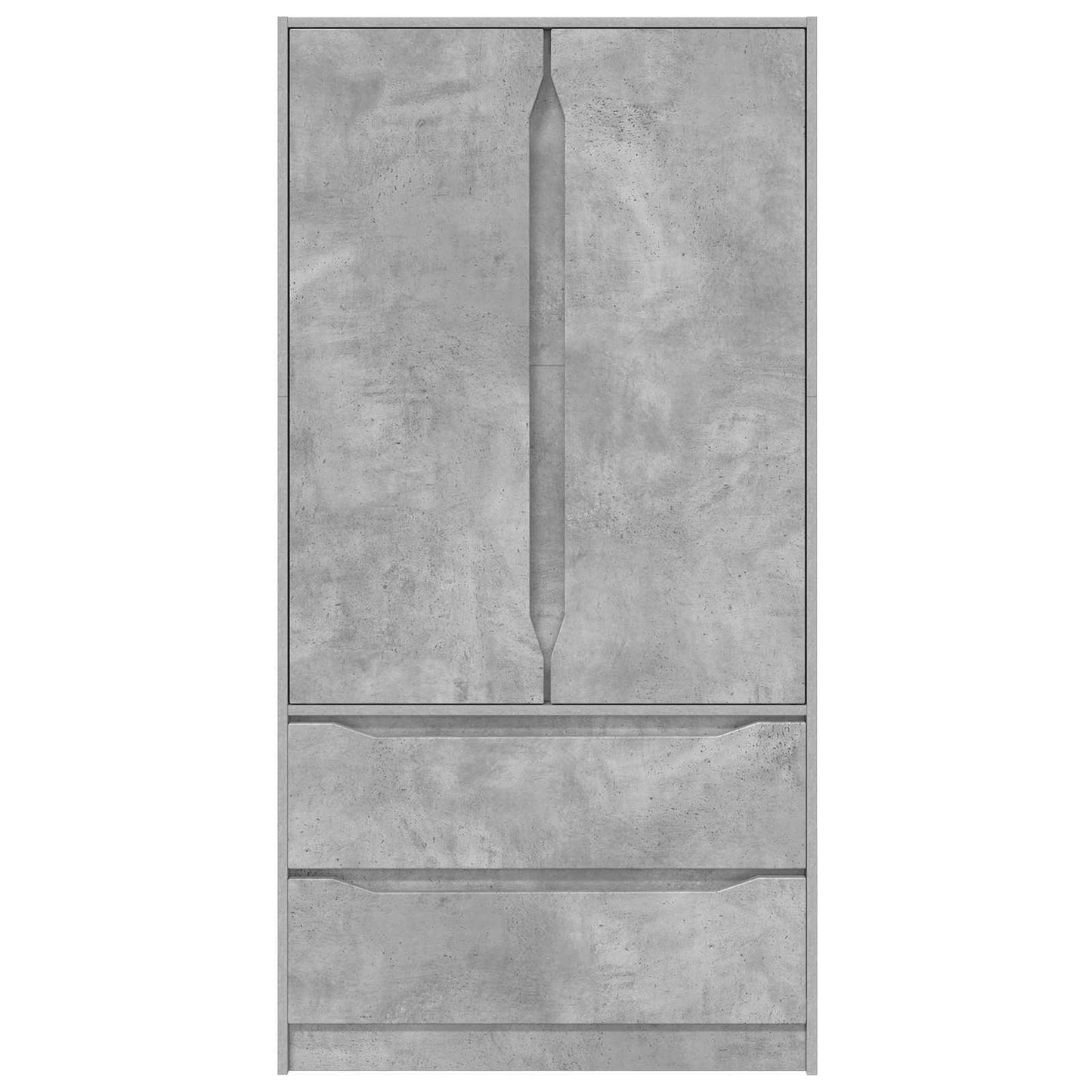 Wardrobe Concrete Grey 79.5 x 49 x 156 cm Engineered Wood