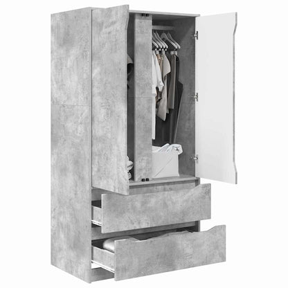 Wardrobe Concrete Grey 79.5 x 49 x 156 cm Engineered Wood