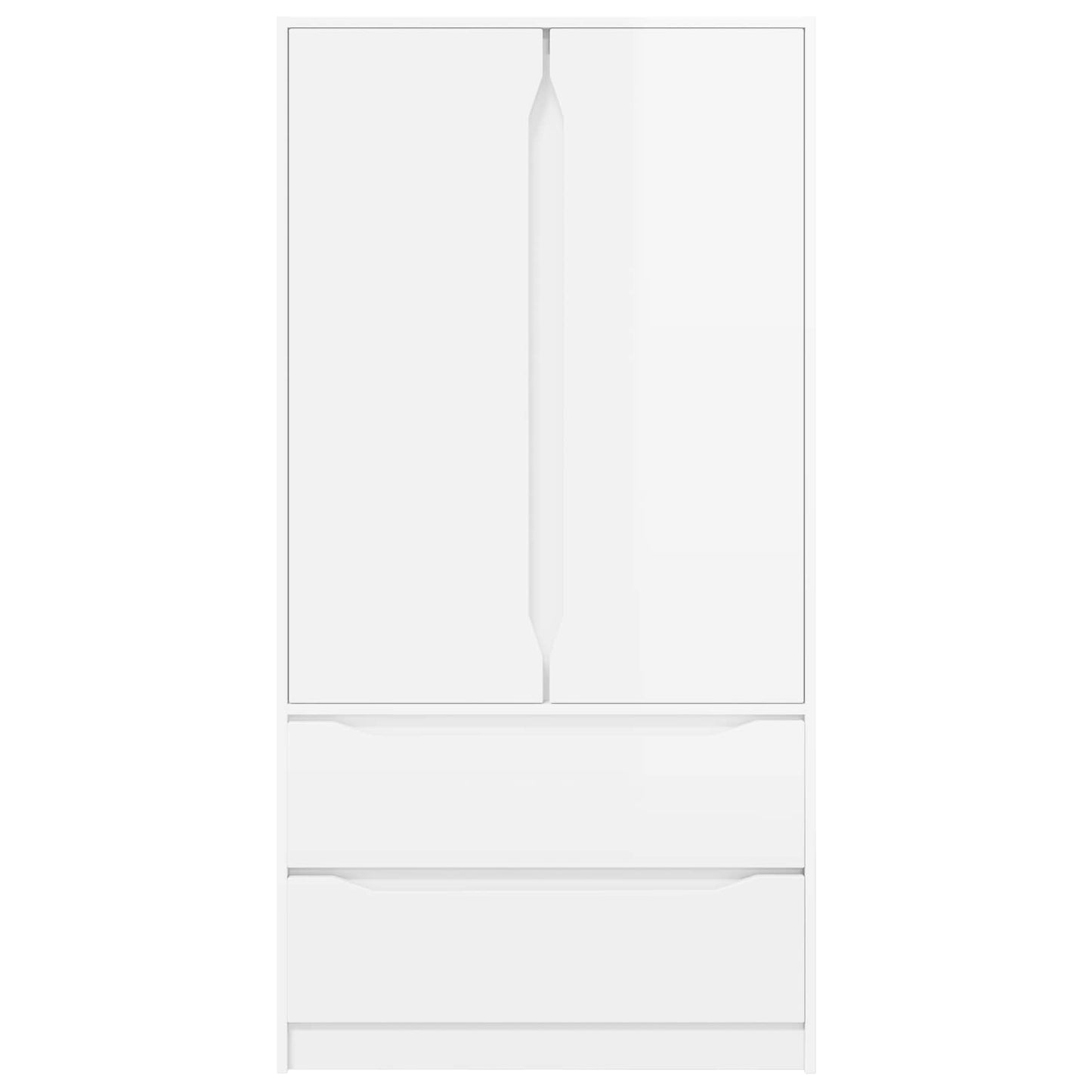 Wardrobe High Gloss White 79.5 x 49 x 156 cm Engineered Wood