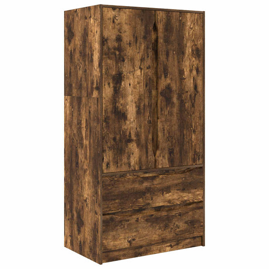 Wardrobe Manual Smoked Oak 79.5 x 49 x 156 cm Engineered Wood