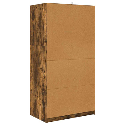 Wardrobe Manual Smoked Oak 79.5 x 49 x 156 cm Engineered Wood
