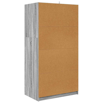 Wardrobe Manual Grey Sonoma 79.5 x 49 x 156 cm Engineered Wood