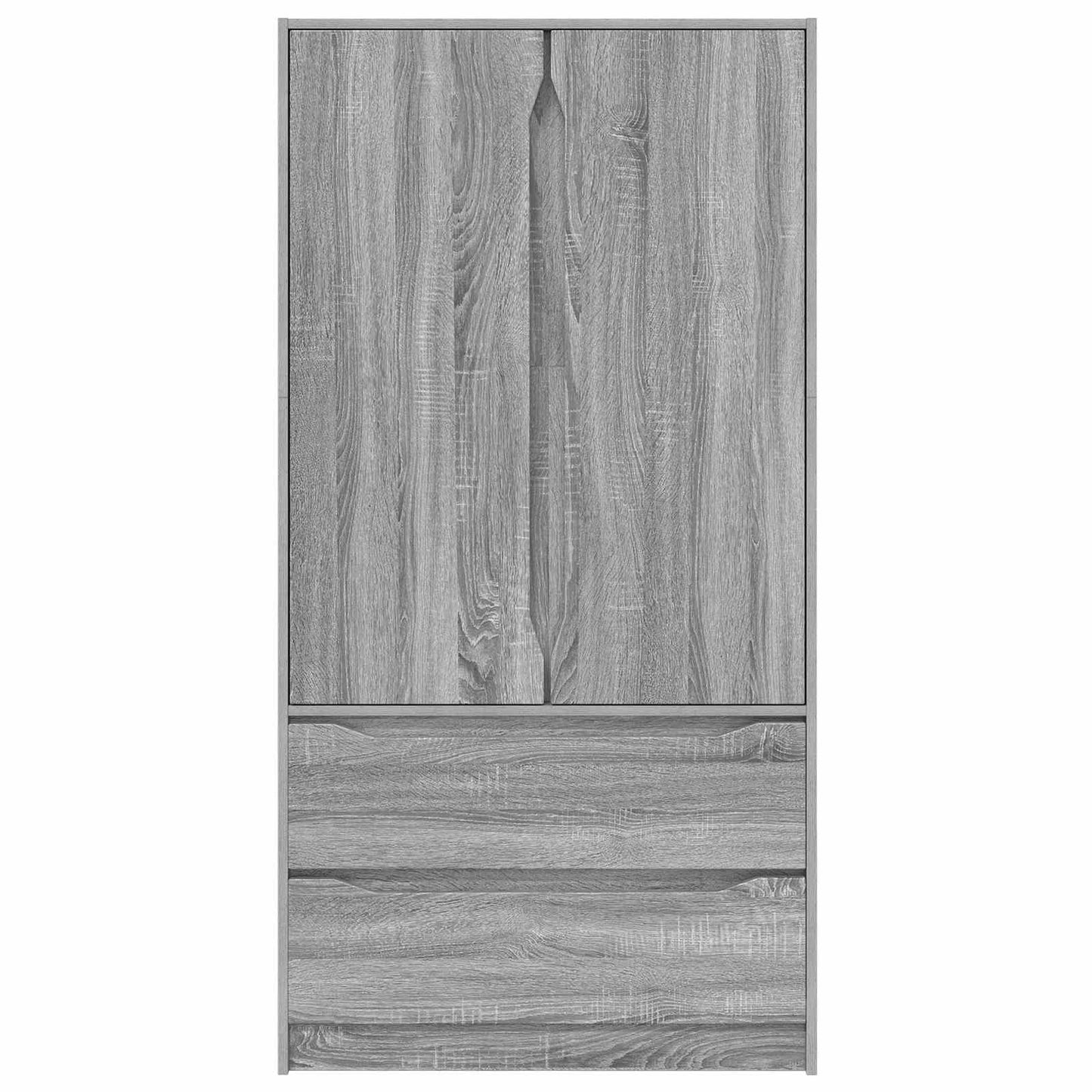 Wardrobe Manual Grey Sonoma 79.5 x 49 x 156 cm Engineered Wood