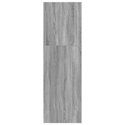 Wardrobe Manual Grey Sonoma 79.5 x 49 x 156 cm Engineered Wood