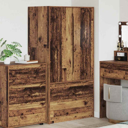 Wardrobe with Door Old Wood 79.5 x 49 x 156 cm Engineered Wood