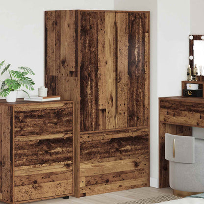 Wardrobe with Door Old Wood 79.5 x 49 x 156 cm Engineered Wood