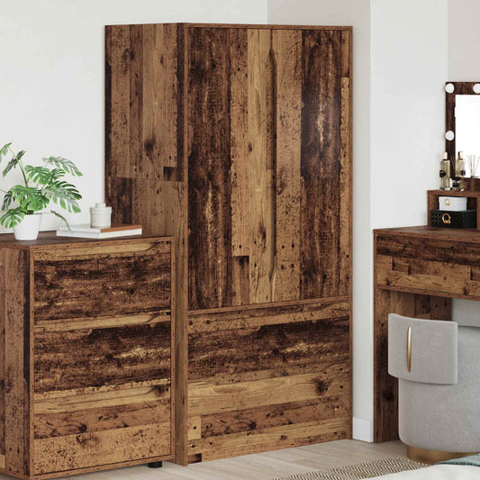 Wardrobe with Door Old Wood 79.5 x 49 x 156 cm Engineered Wood