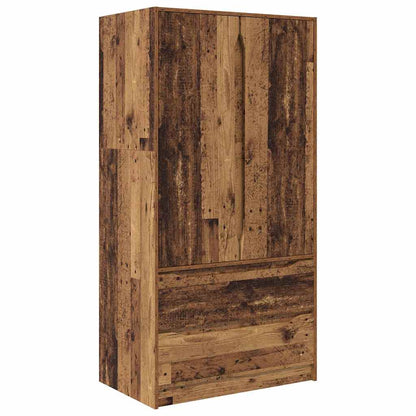 Wardrobe with Door Old Wood 79.5 x 49 x 156 cm Engineered Wood