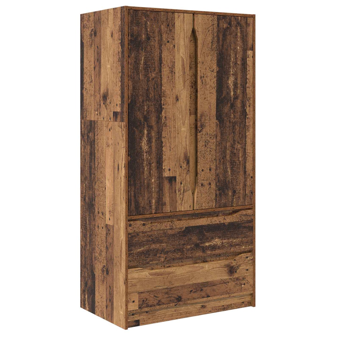 Wardrobe with Door Old Wood 79.5 x 49 x 156 cm Engineered Wood