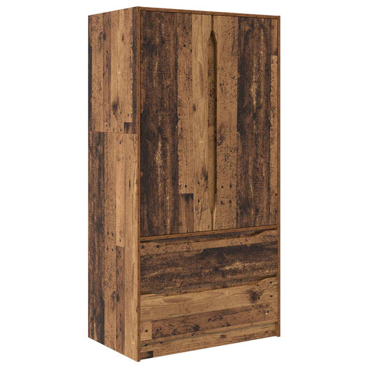 Wardrobe with Door Old Wood 79.5 x 49 x 156 cm Engineered Wood