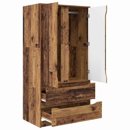 Wardrobe with Door Old Wood 79.5 x 49 x 156 cm Engineered Wood