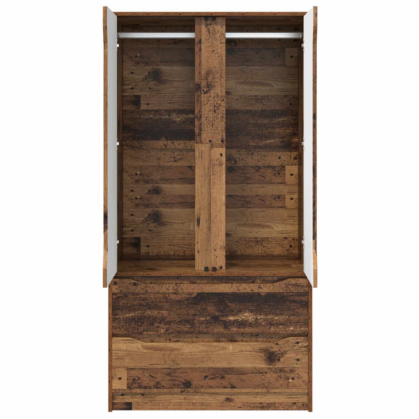 Wardrobe with Door Old Wood 79.5 x 49 x 156 cm Engineered Wood