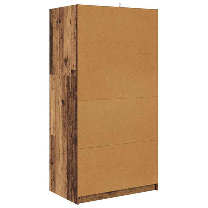 Wardrobe with Door Old Wood 79.5 x 49 x 156 cm Engineered Wood