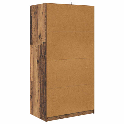 Wardrobe with Door Old Wood 79.5 x 49 x 156 cm Engineered Wood