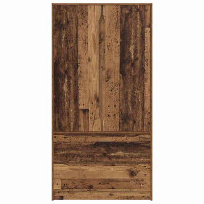 Wardrobe with Door Old Wood 79.5 x 49 x 156 cm Engineered Wood