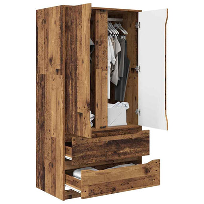 Wardrobe with Door Old Wood 79.5 x 49 x 156 cm Engineered Wood