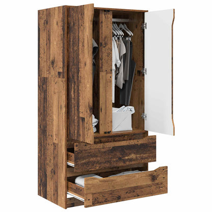 Wardrobe with Door Old Wood 79.5 x 49 x 156 cm Engineered Wood