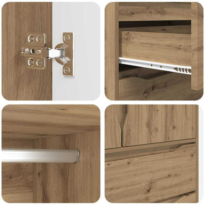 Wardrobe Manual Artisan Oak 79.5 x 49 x 156 cm Engineered Wood