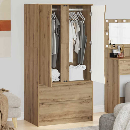 Wardrobe Manual Artisan Oak 79.5 x 49 x 156 cm Engineered Wood