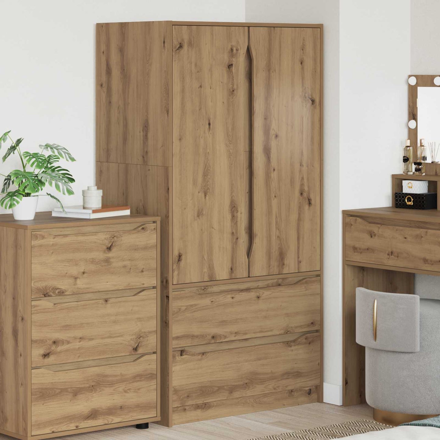 Wardrobe Manual Artisan Oak 79.5 x 49 x 156 cm Engineered Wood