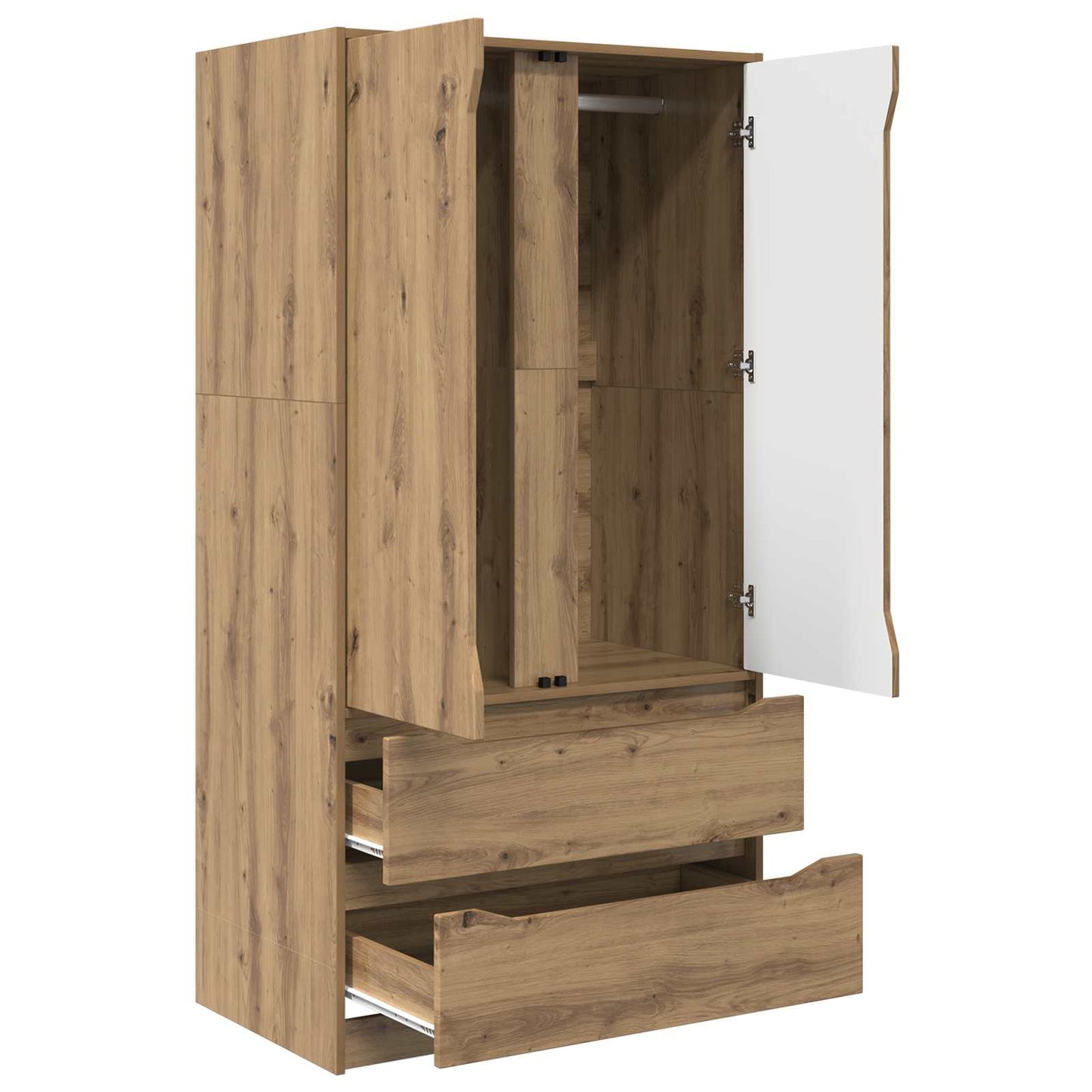 Wardrobe Manual Artisan Oak 79.5 x 49 x 156 cm Engineered Wood