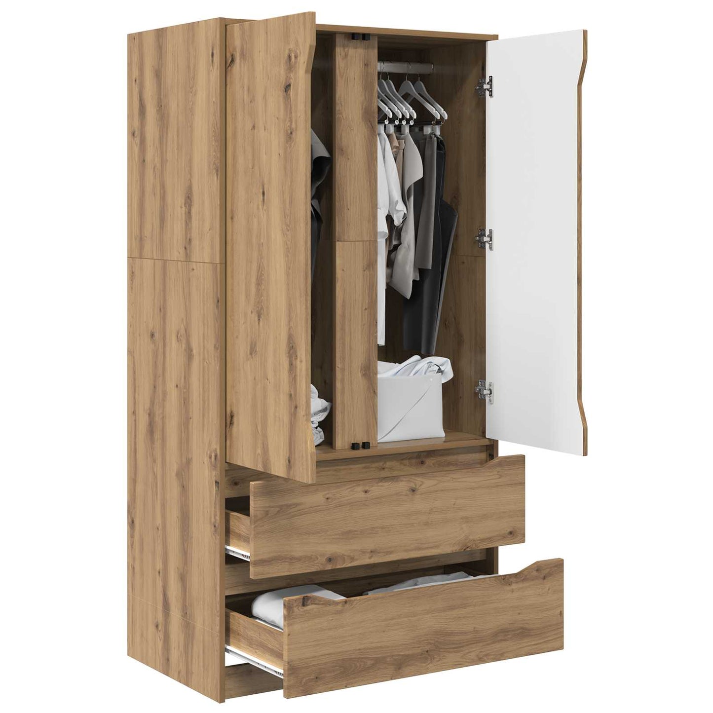 Wardrobe Manual Artisan Oak 79.5 x 49 x 156 cm Engineered Wood