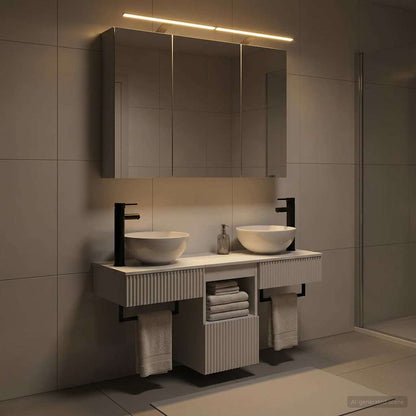 Bathroom Cabinet Set 4 pcs White 100 x 14.5 x 70 cm