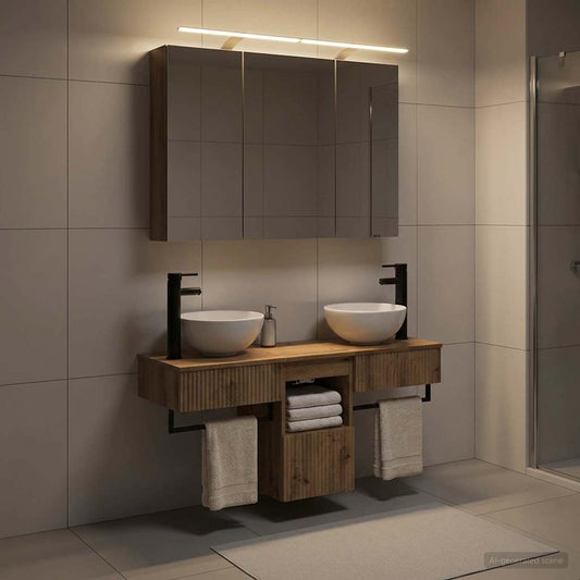 Bathroom Cabinet Set 4 pcs 100 x 14.5 x 70 cm Engineered Wood