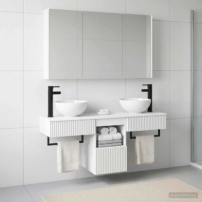 Bathroom Cabinet Set 4 pcs White Engineered Wood