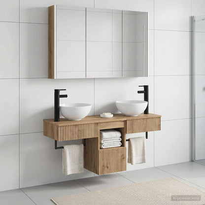 Bathroom Cabinet Set 4 pcs Artisan Oak 103.5 x 15.5 x 70 cm
